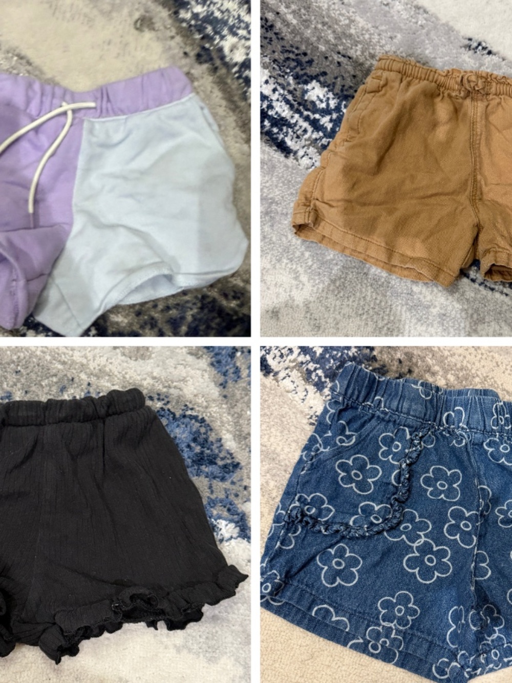 Girls 3T Shorts Bundle 4 Pair Old Navy Garanimals Ruffle Floral